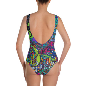 MELODY OF A MUSE One-Piece Custom Printed Swimsuit