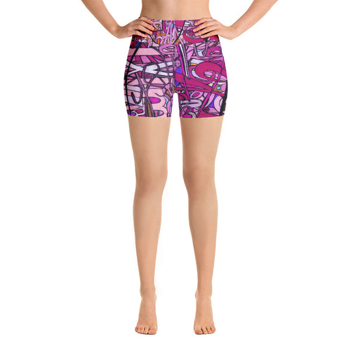 LOVE: IN PINK Women’s Yoga Shorts