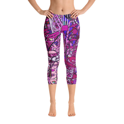 LOVE: IN PINK Capri Leggings