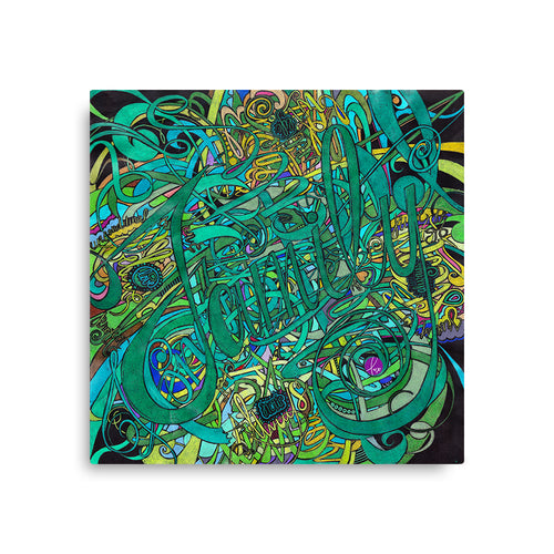 FAMILY GREEN Canvas Statement Print