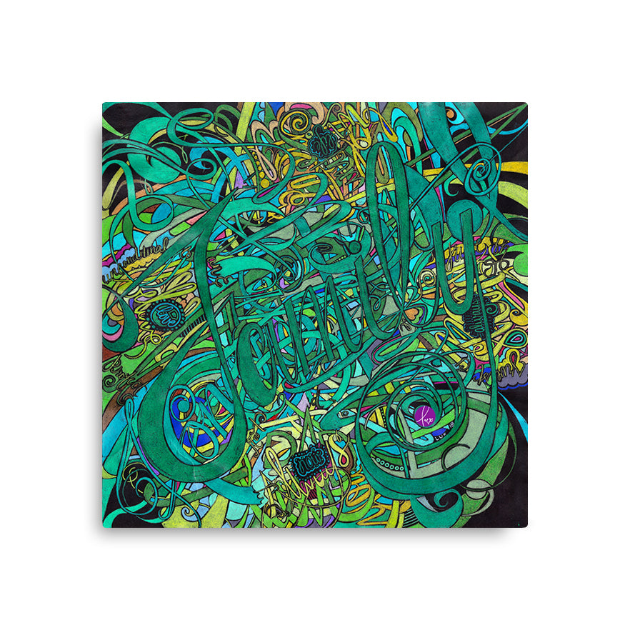 FAMILY GREEN Canvas Statement Print