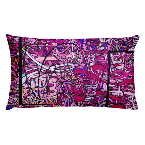 LOVE: IN PINK Rectangle Accent Throw Pillow