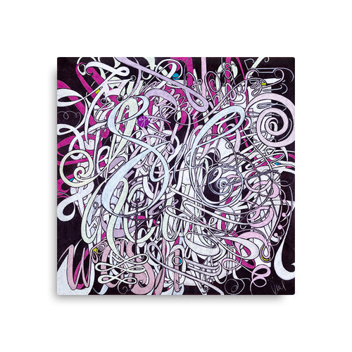 SILVER CIRCLE Canvas Statement Print