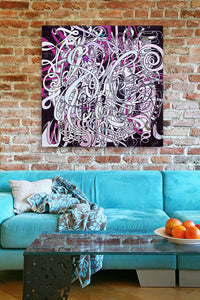 SILVER CIRCLE Canvas Statement Print